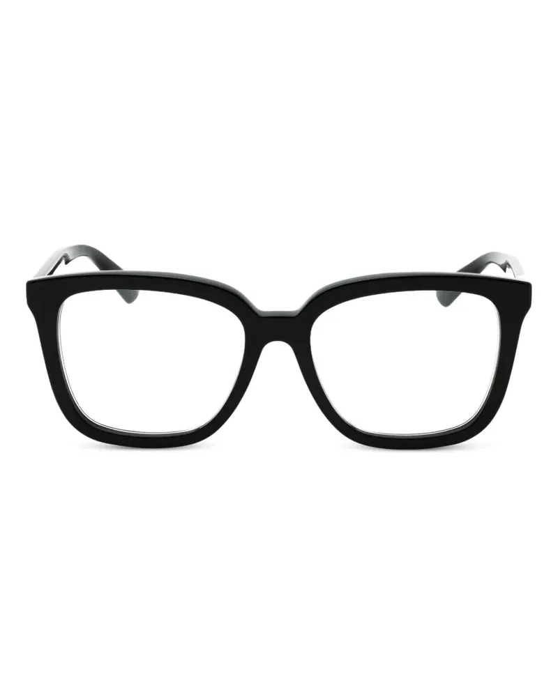 Gucci Brille mit eckigem Gestell - Schwarz Schwarz