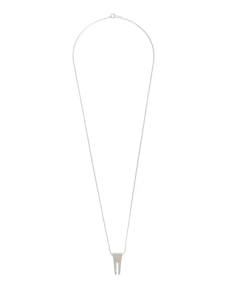 Rick Owens Offene Trunk Halskette - Silber Silber
