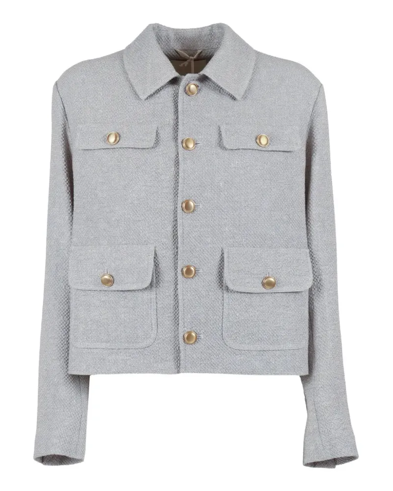 CIRCOLO 1901 point-collar jacket - Grau Grau