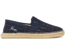 Espadrilles mit Gittermuster - Blau