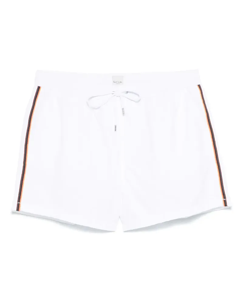 Paul Smith Artist Sripe Badeshorts - Weiß Weiß