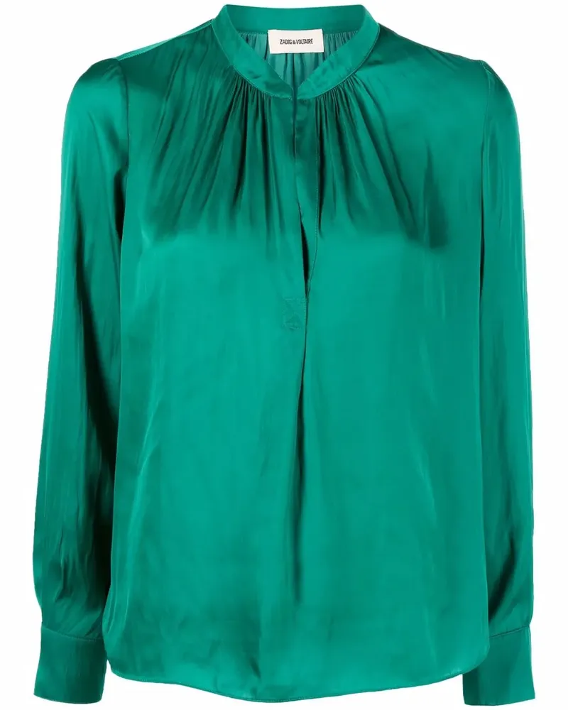 Zadig & Voltaire Tink Satin-Bluse - Grün Grün