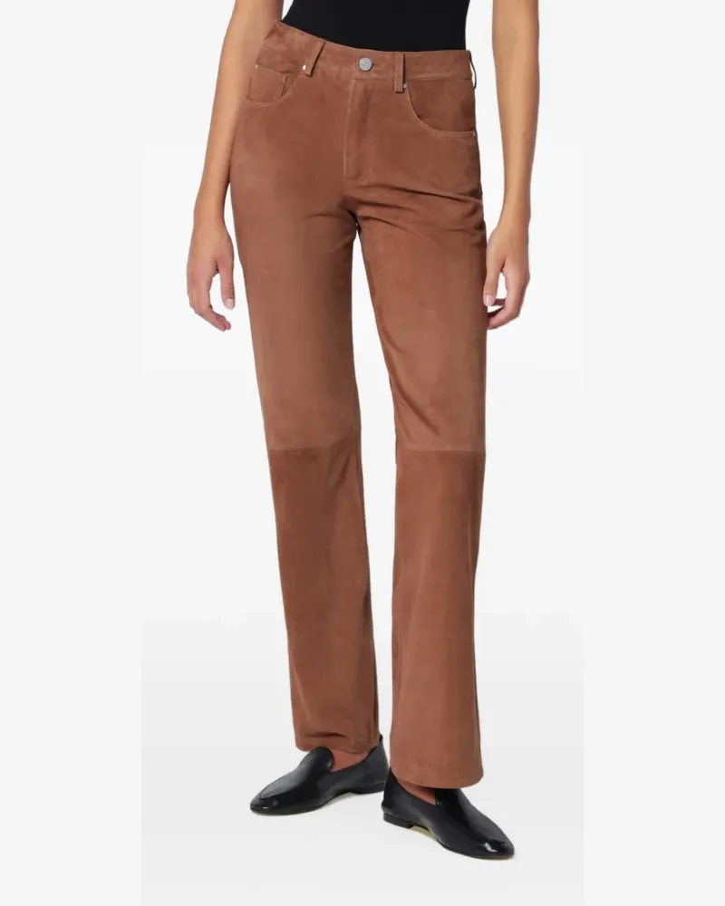 Arma Straight-Leg-Hose aus Wildleder - Braun Braun