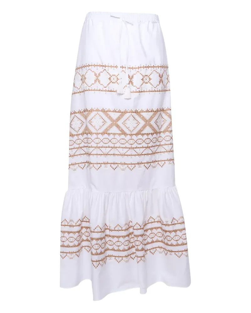 Ermanno Scervino Bestickter Rock - Weiß Weiß