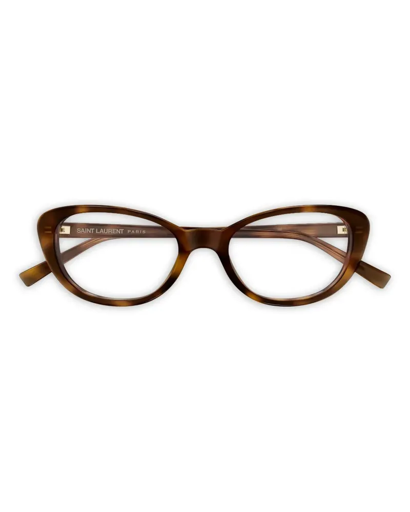 Saint Laurent Brille im Cat-Eye-Design - Braun Braun