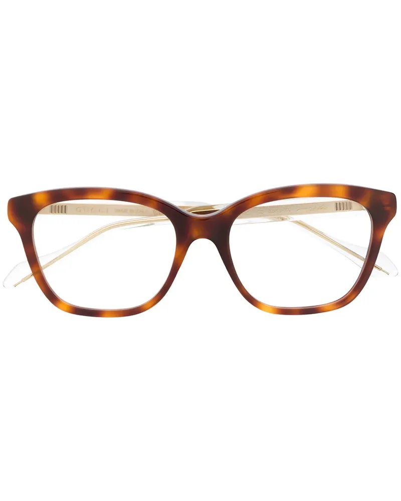 Gucci Eckige Sonnenbrille - Braun Braun
