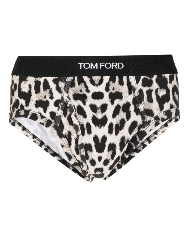 Tom Ford Slip mit Geparden-Print - Nude Nude