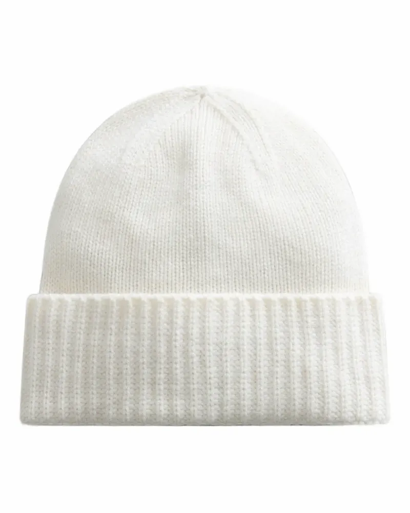 Woolrich ribbed-knit cashmere beanie hat - Weiß Weiß