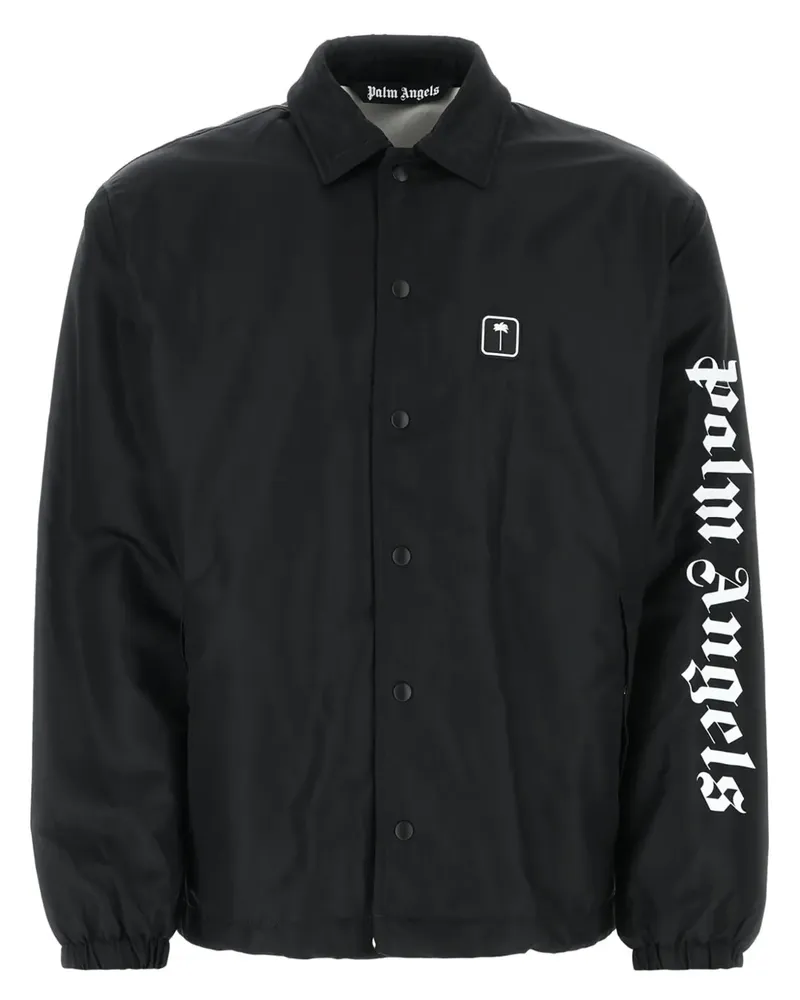 Palm Angels Bomberjacke mit Logo-Patch - Schwarz Schwarz
