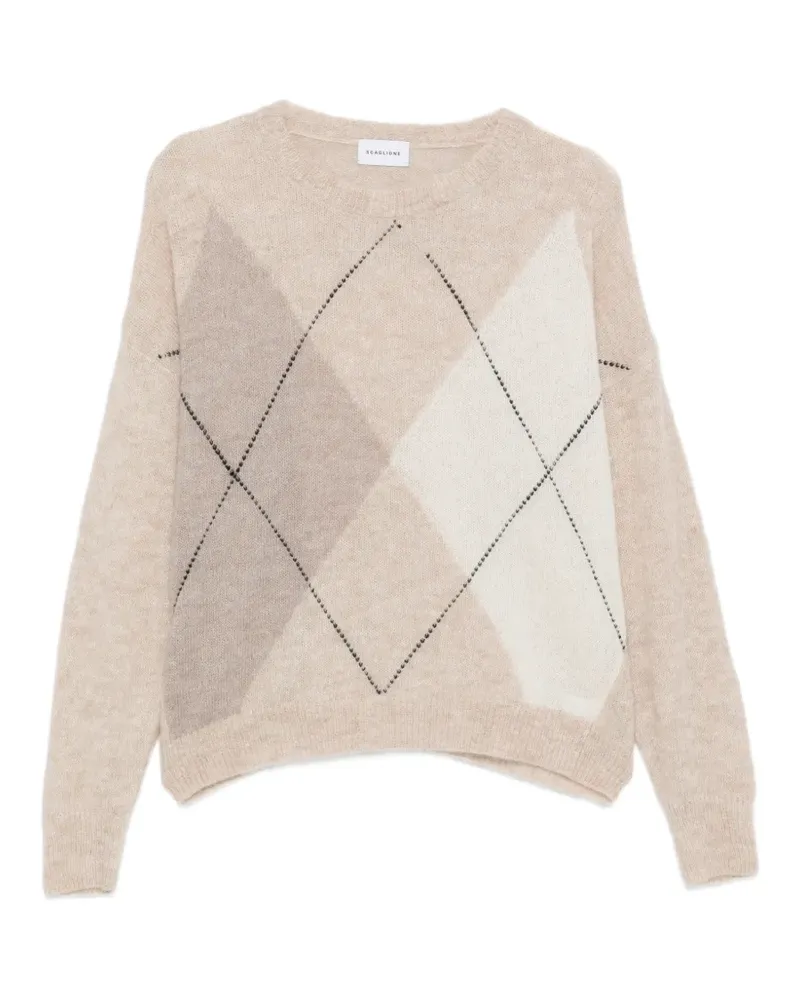 Scaglione Pullover mit Argyle-Muster - Nude Nude