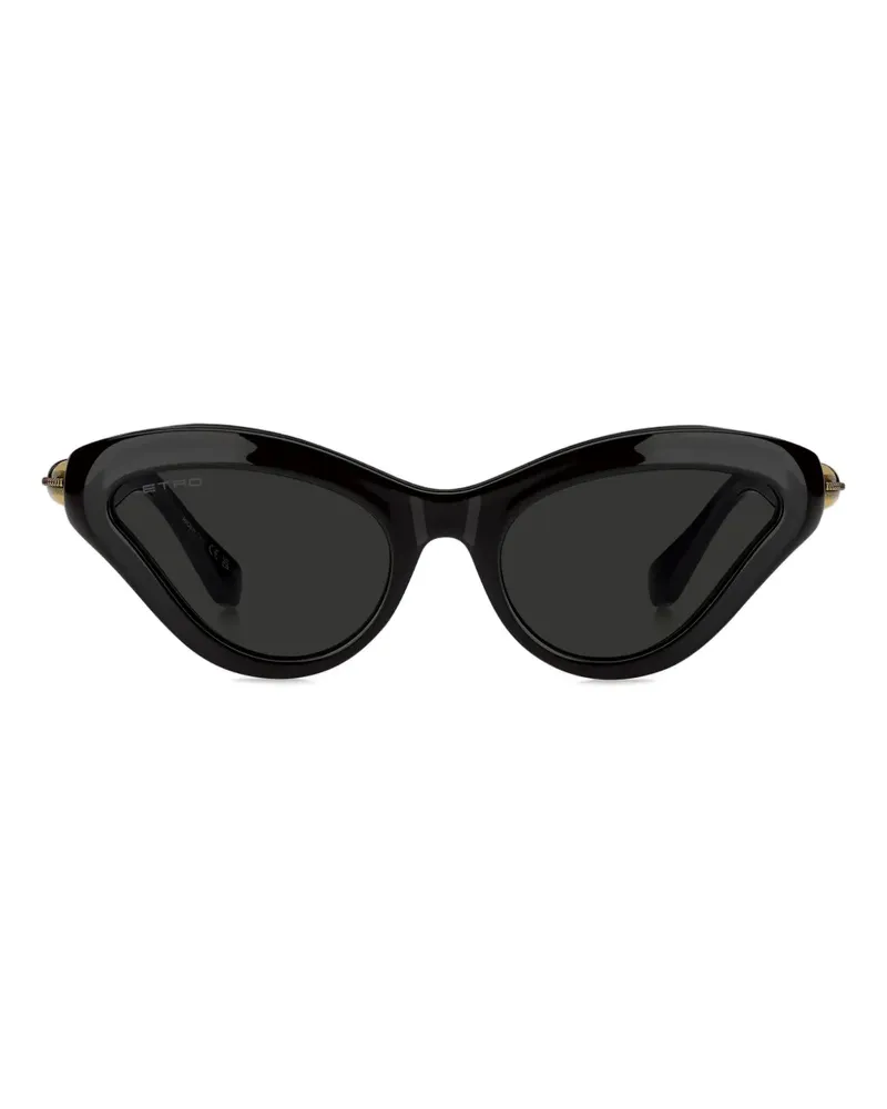 Etro Verzierte Cat-Eye-Sonnenbrille - Schwarz Schwarz