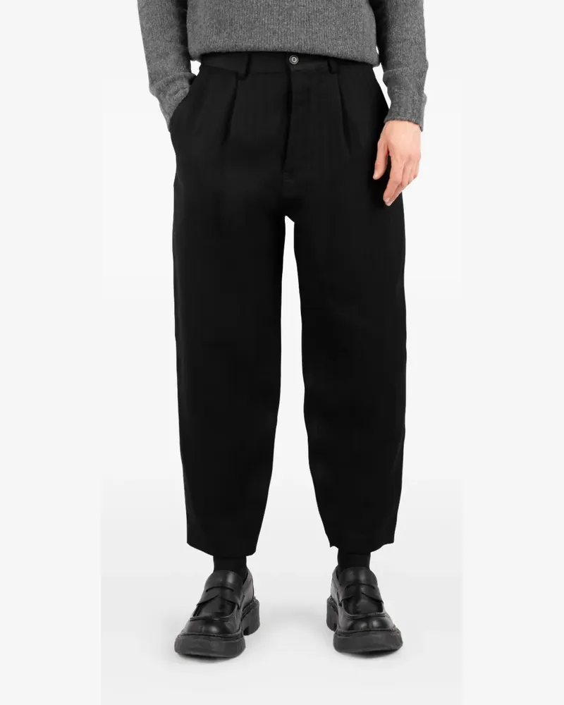 Société Anonyme Japp Hose mit Faltendetail - Schwarz Schwarz