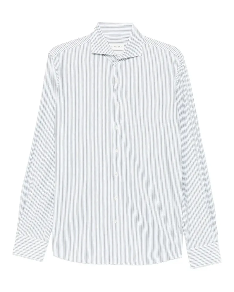 Profuomo striped long-sleeve shirt - Weiß Weiß