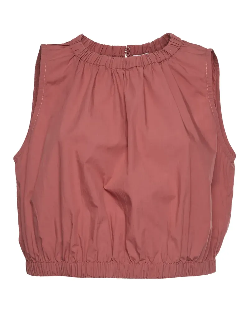 Brunello Cucinelli Gerafftes Cropped-Top - Rosa Rosa