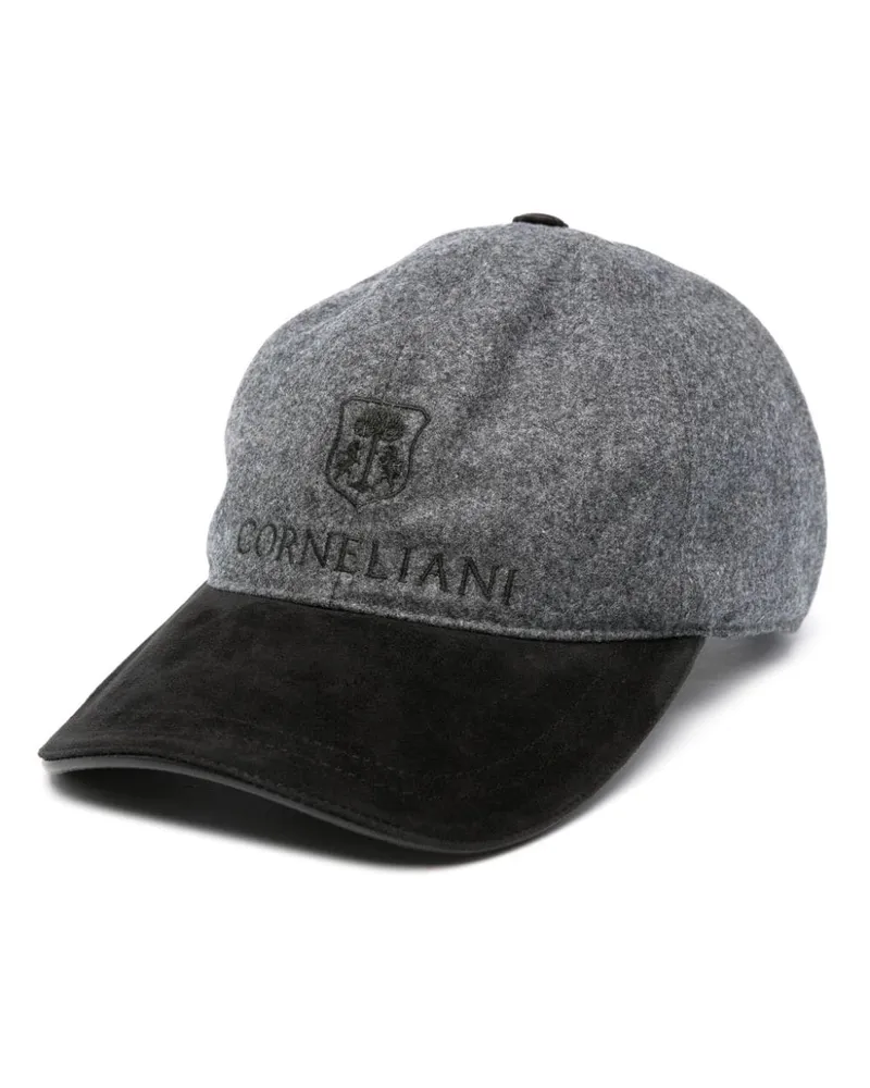 Corneliani Baseballkappe mit Logo-Stickerei - Grau Grau