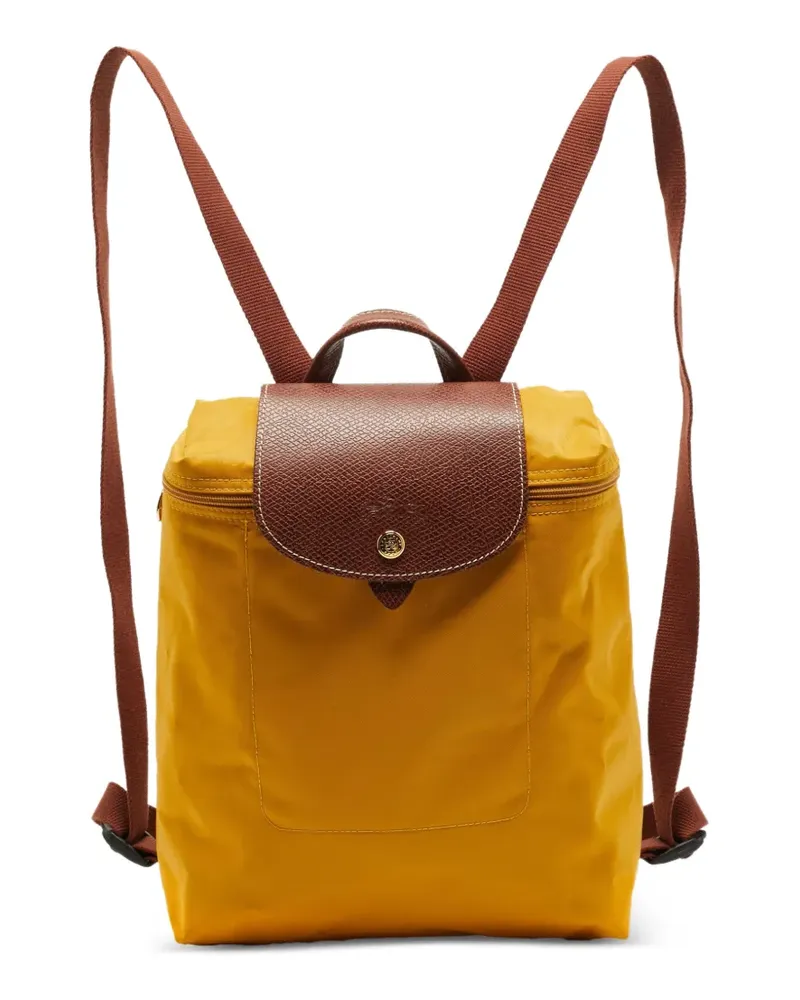 Longchamp Le Pliage leather backpack - Gelb Gelb