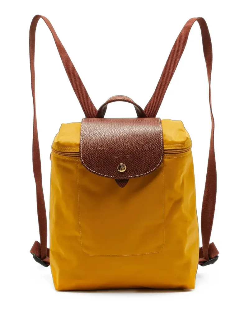 Longchamp Le Pliage leather backpack - Gelb Gelb