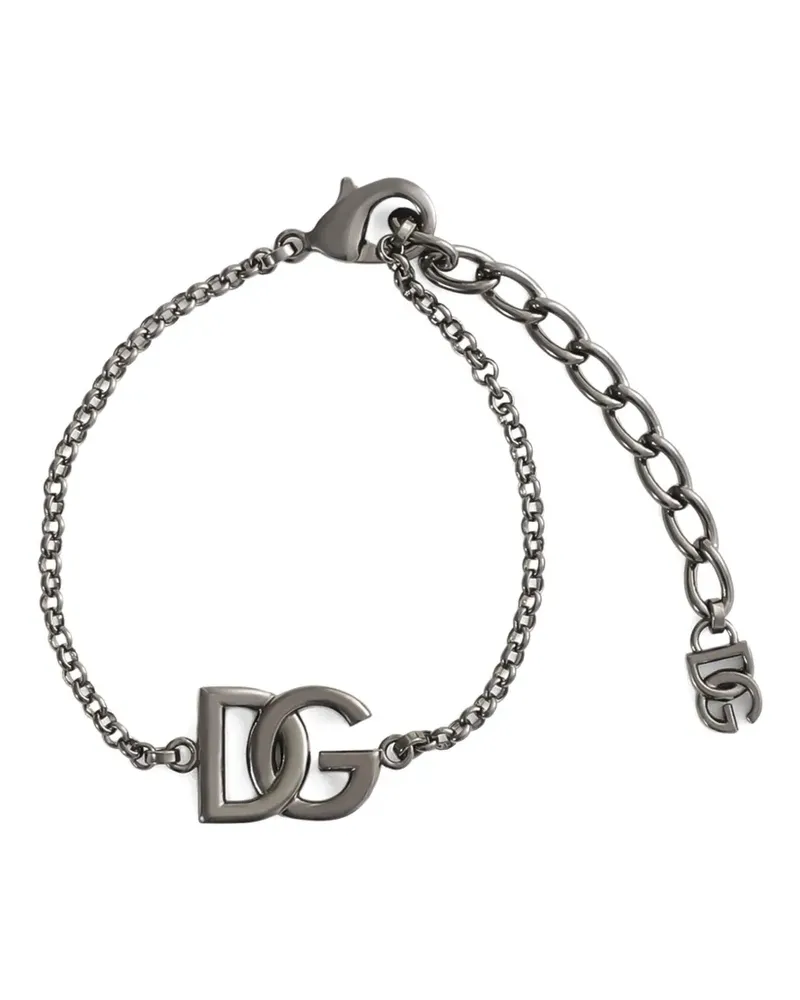 Dolce & Gabbana Armband mit Logo-Anhänger - Silber Silber