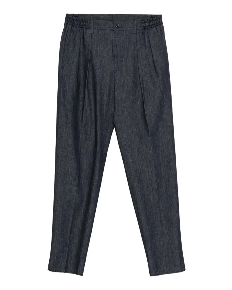 Tagliatore Tapered-Hose mit Bundfalten - Blau Blau