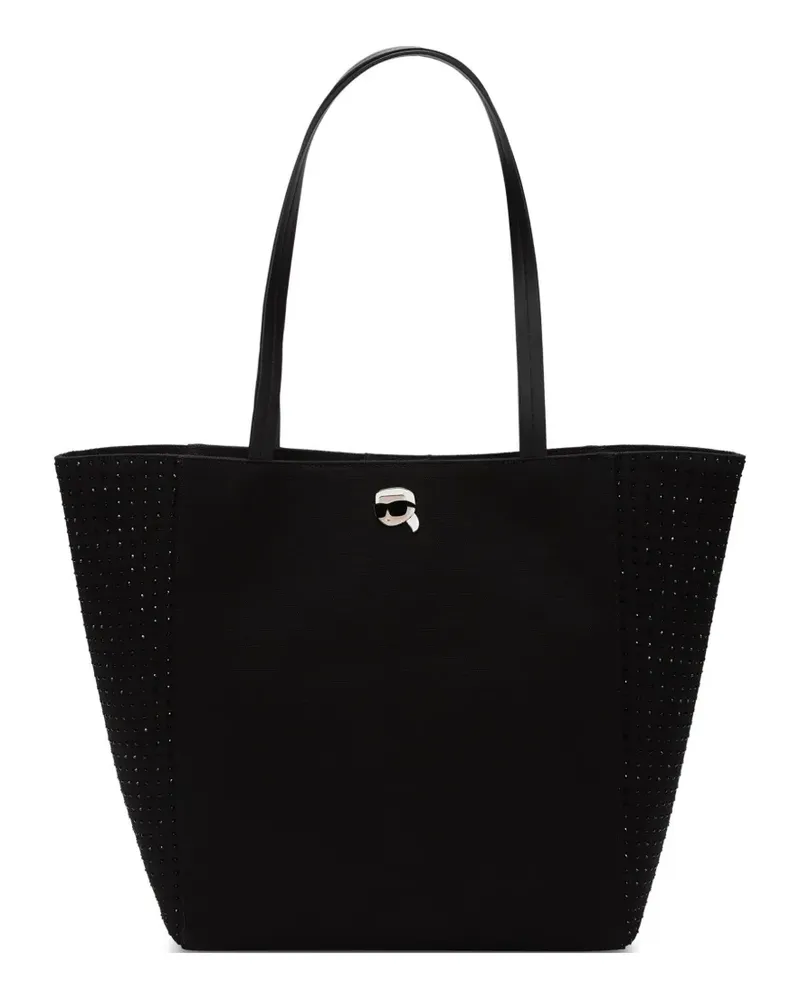 Karl Lagerfeld Ikon Tote Bag mit Strass - Schwarz Schwarz