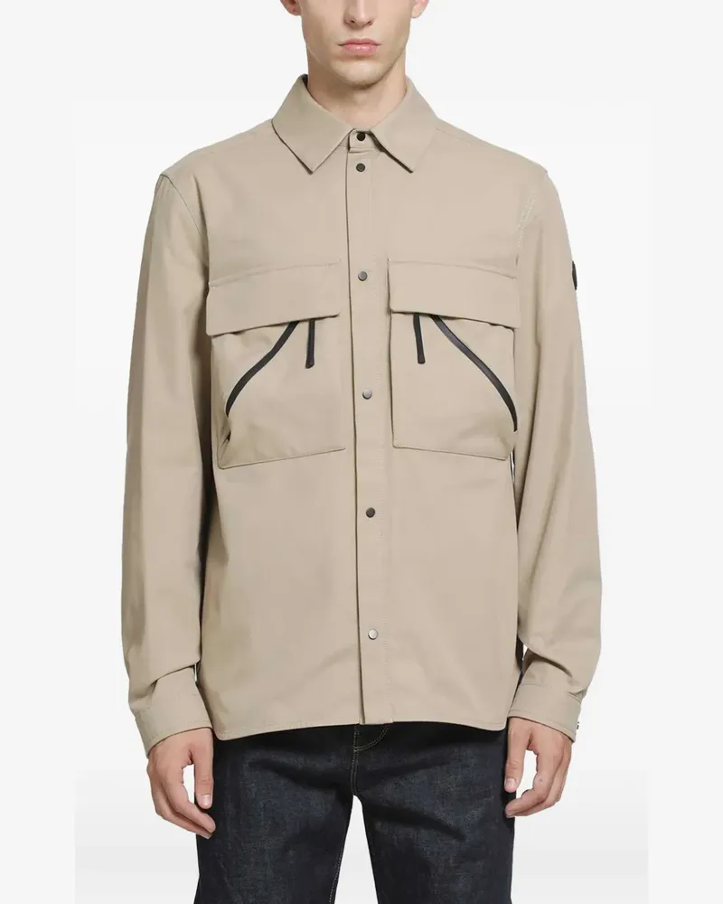 Moncler brushed cotton shirt - Nude Nude