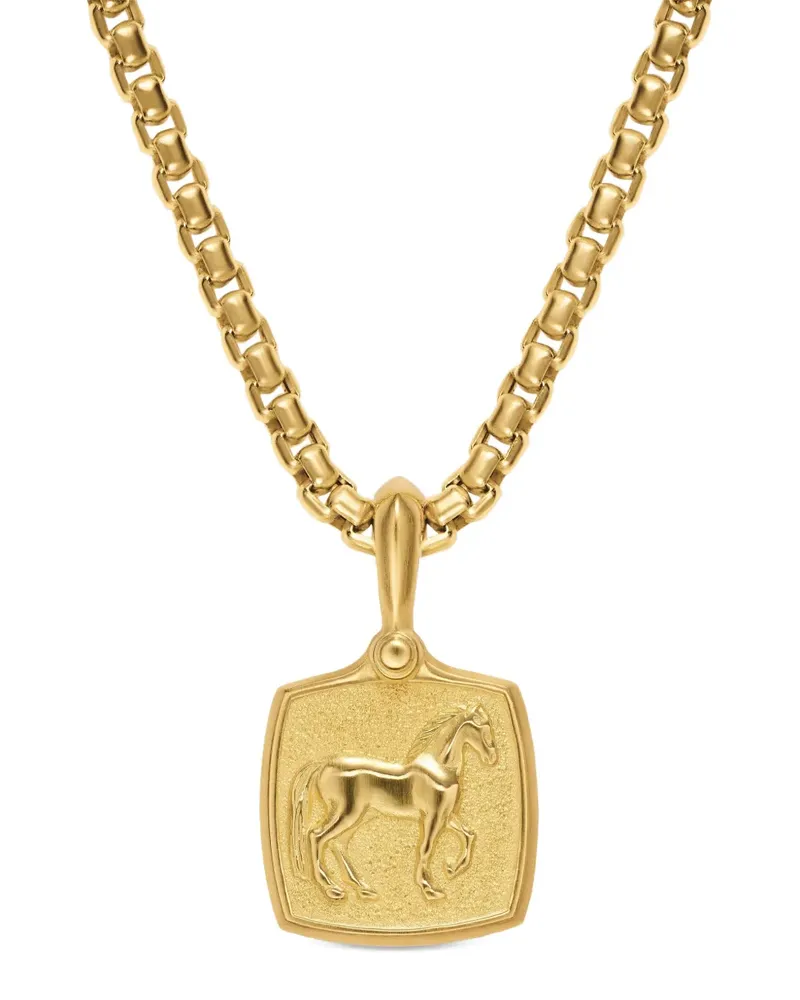 David Yurman 18K yellow gold Petrvs horse-amulet necklace Gold