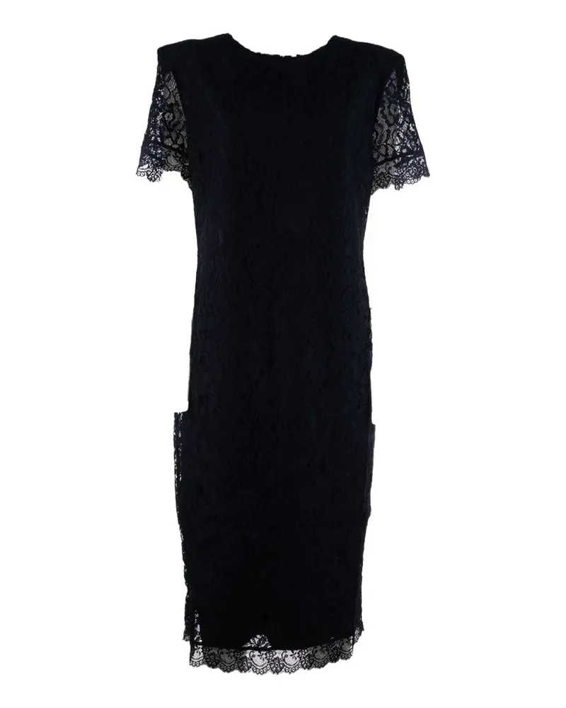 Chiara Boni lace cre-neck dress - Blau Blau