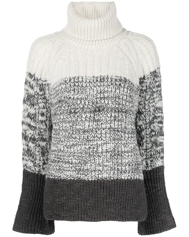 3.1 phillip lim Gerippter Rollkragenpullover - Mehrfarbig Mehrfarbig