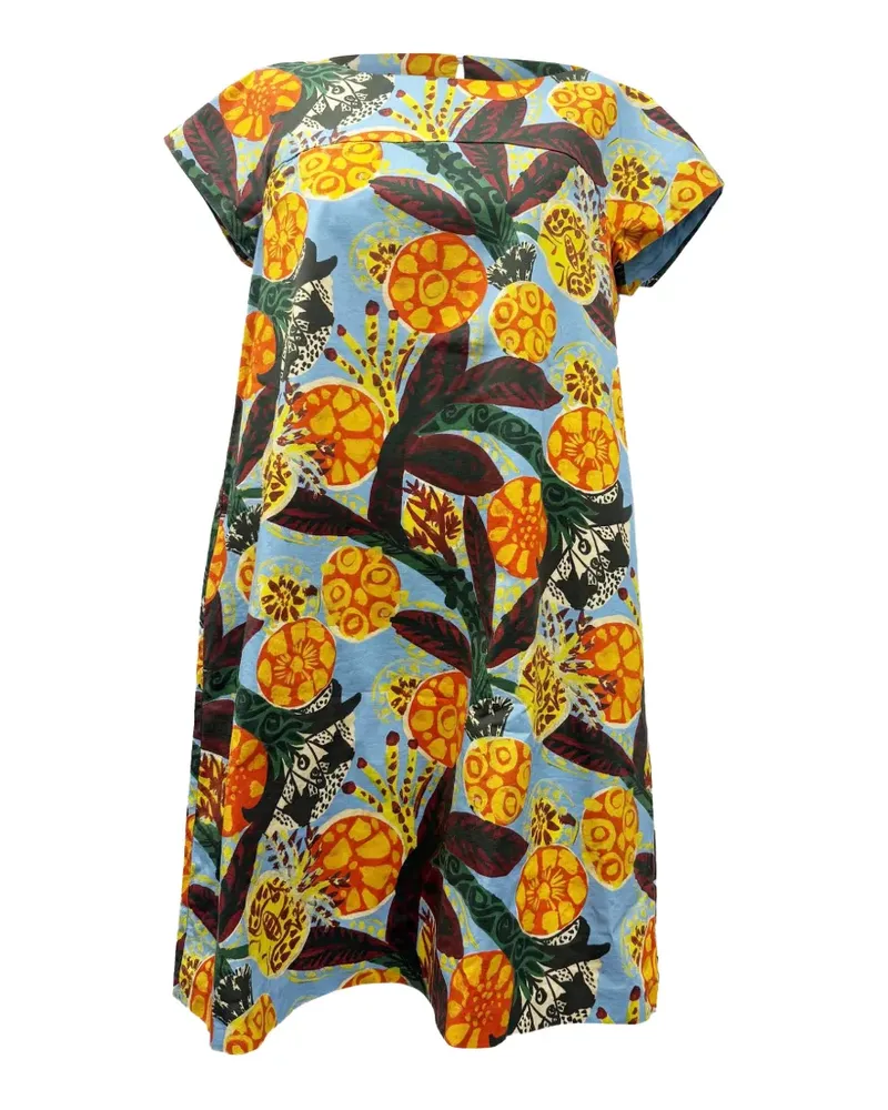 Max Mara Minikleid mit Print - Blau Blau