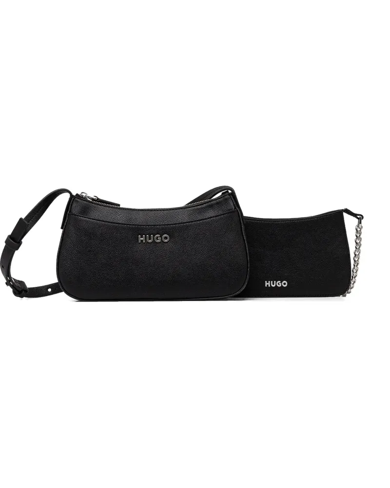 HUGO BOSS Umhängetasche mit Logo-Schild - Schwarz Schwarz