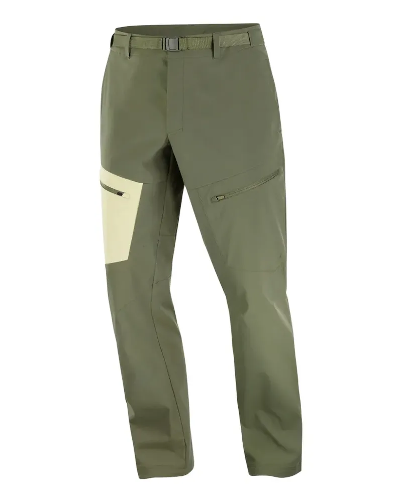 Salomon panelled-belted hiking trousers - Grün Grün