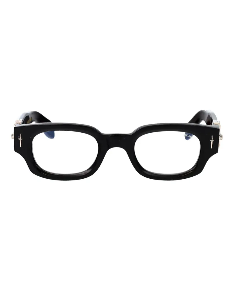 Cutler and Gross Brille mit geometrischem Gestell - Schwarz Schwarz