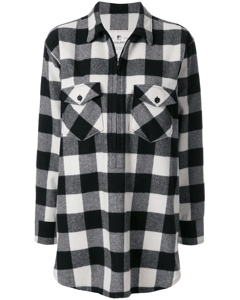 Woolrich Kariertes Flanellhemd - Schwarz Schwarz