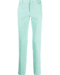 Philipp Plein Straight-Leg-Hose mit Totenkopf Blau