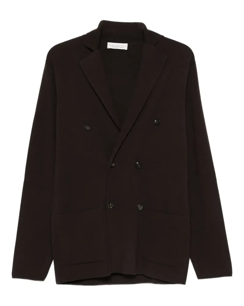 Filippo de Laurentiis double-breasted pocket cardigan - Braun Braun