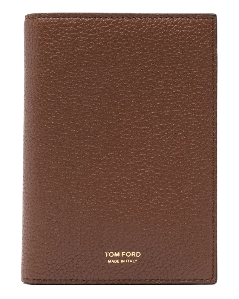Tom Ford Pass-Etui aus Kalbsleder - Braun Braun