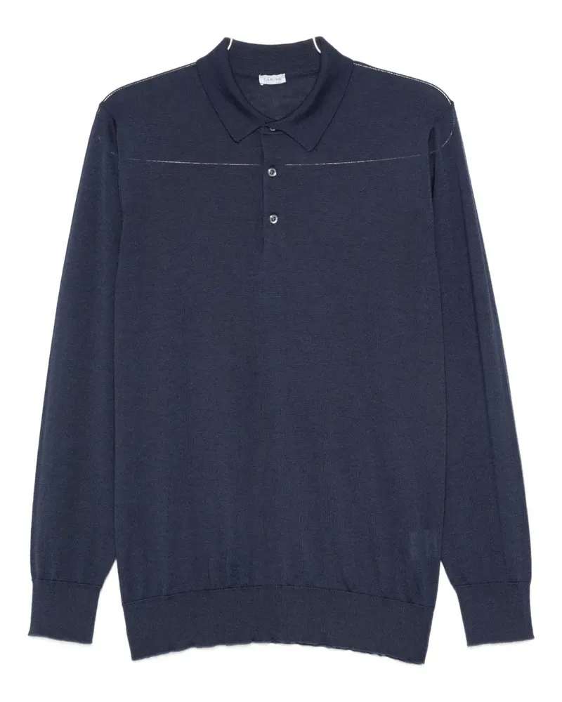 Caruso Poloshirt mit langen Ärmeln - Blau Blau