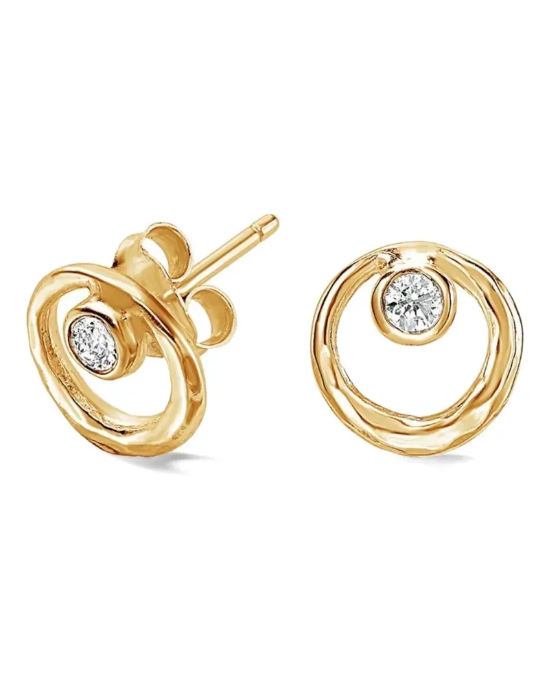 Dower & Hall Runde Dewdrop Ohrringe - Gold Gold