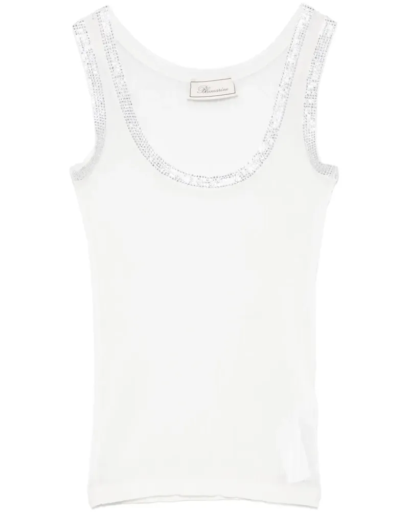 Blumarine Geripptes Tanktop - Weiß Weiß