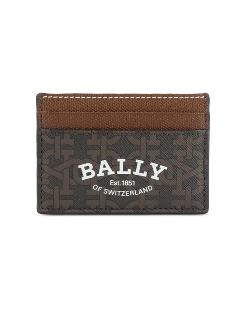 Bally Kartenetui mit Logo-Print - Braun Braun