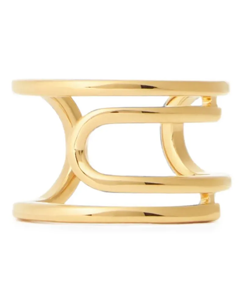 OFF-WHITE Paperclip double-band ring - Gold Gold