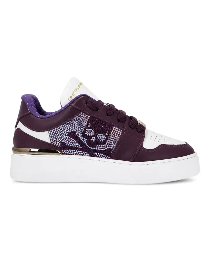 Philipp Plein crystal-embellished skull-motif sneakers - Violett Violett