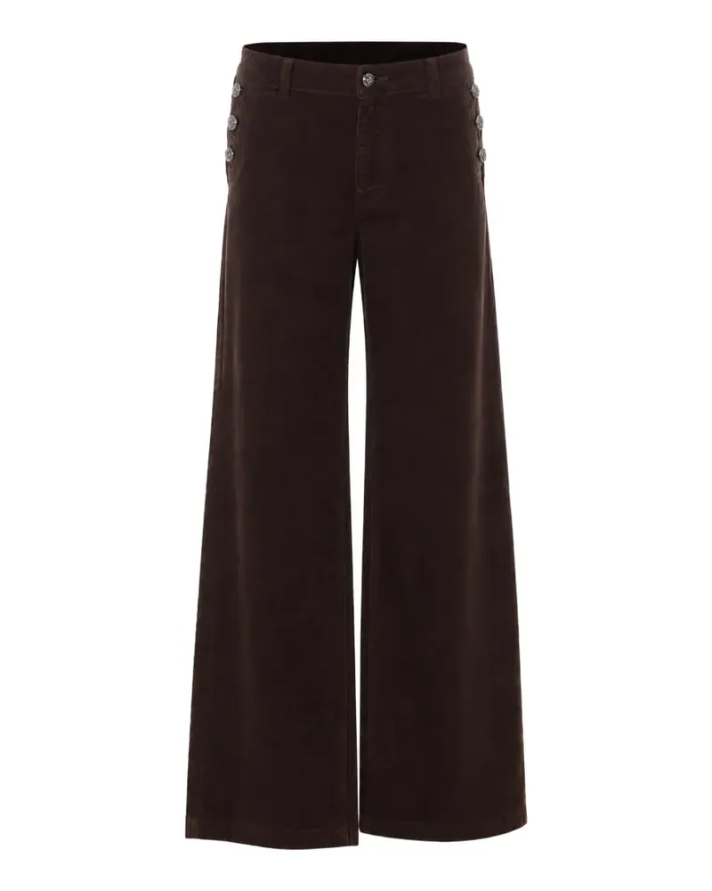 Liu Jo Samthose mit Knopfdetail - Braun Braun