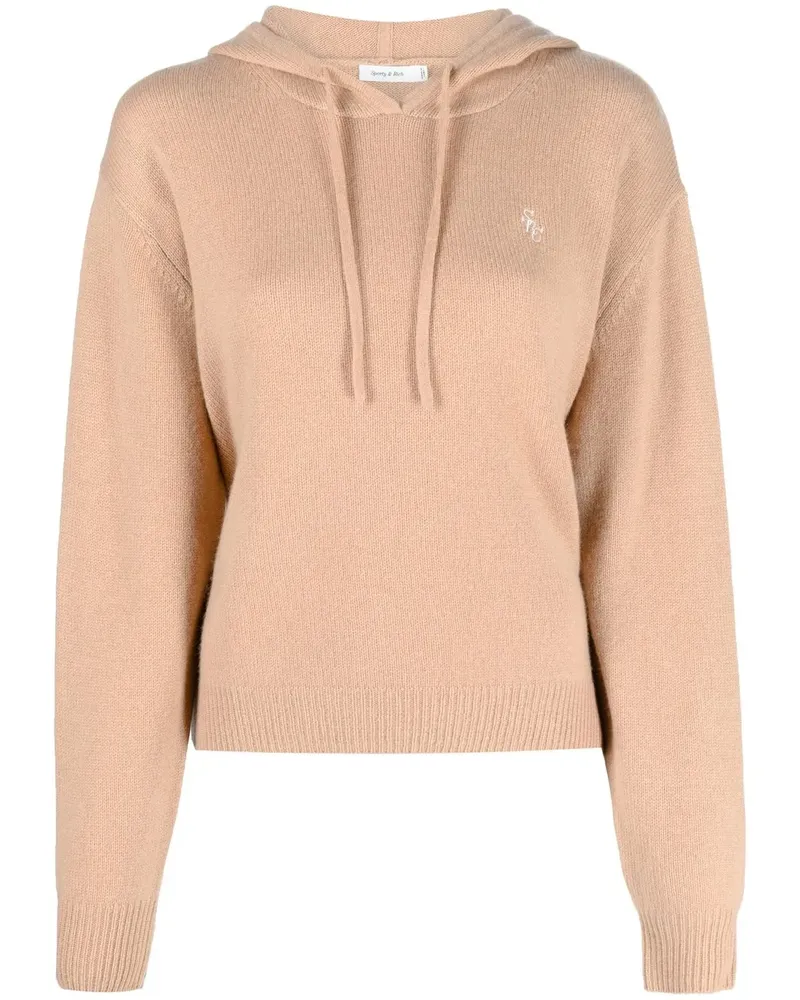 SPORTY & RICH Fein gestrickter Hoodie - Braun Braun