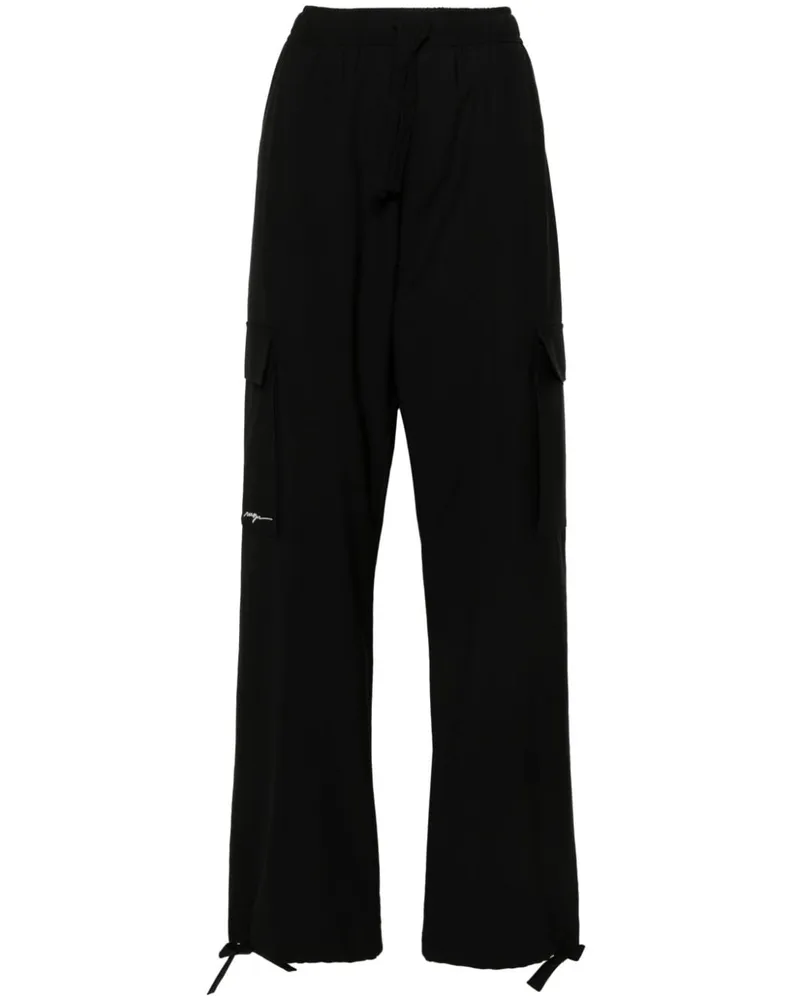 MSGM Cargohose mit Kordelzug - Schwarz Schwarz