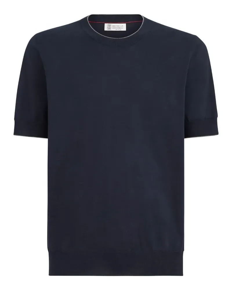 Brunello Cucinelli Klassisches T-Shirt - Blau Blau