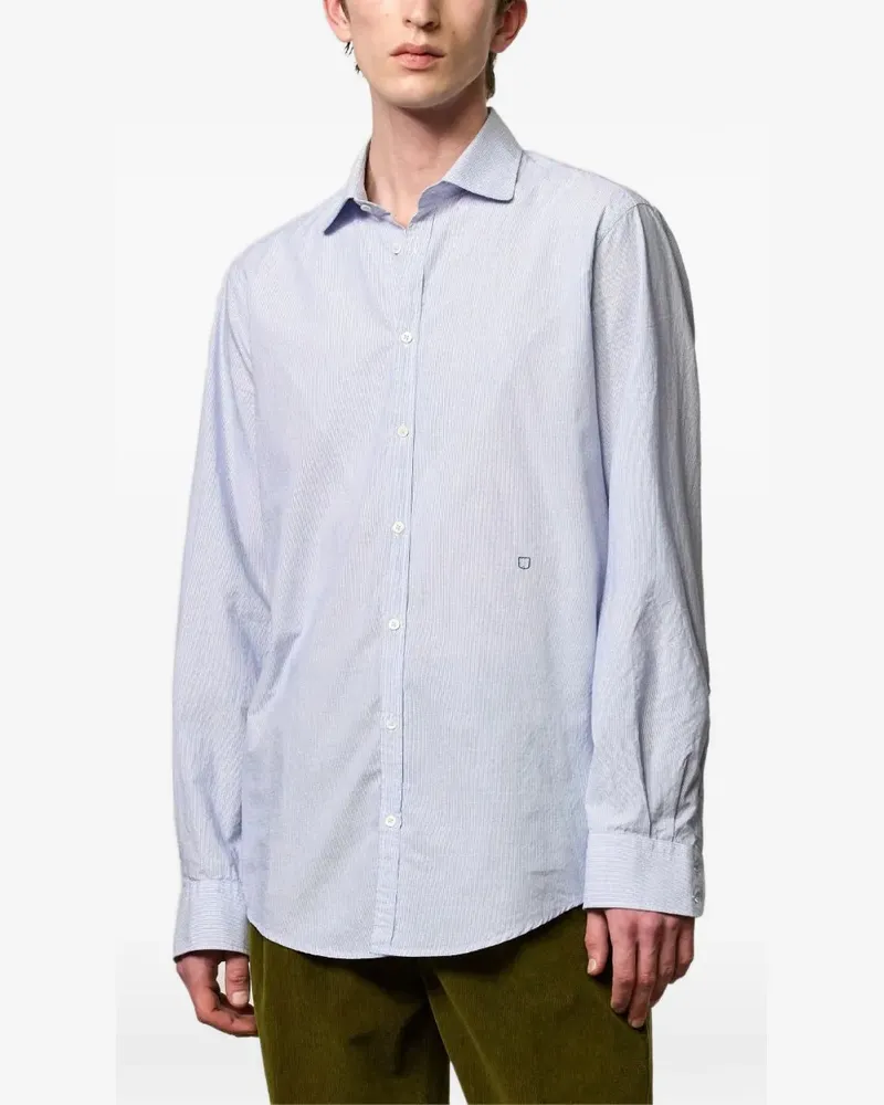 Massimo Alba striped long-sleeve shirt - Blau Blau