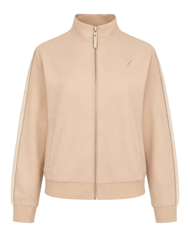 Guess stripe-detail zip-fastening sweatshirt - Nude Nude