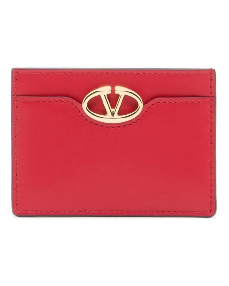 Valentino Garavani card holder The Bold Edition in calfskin - Rot Rot