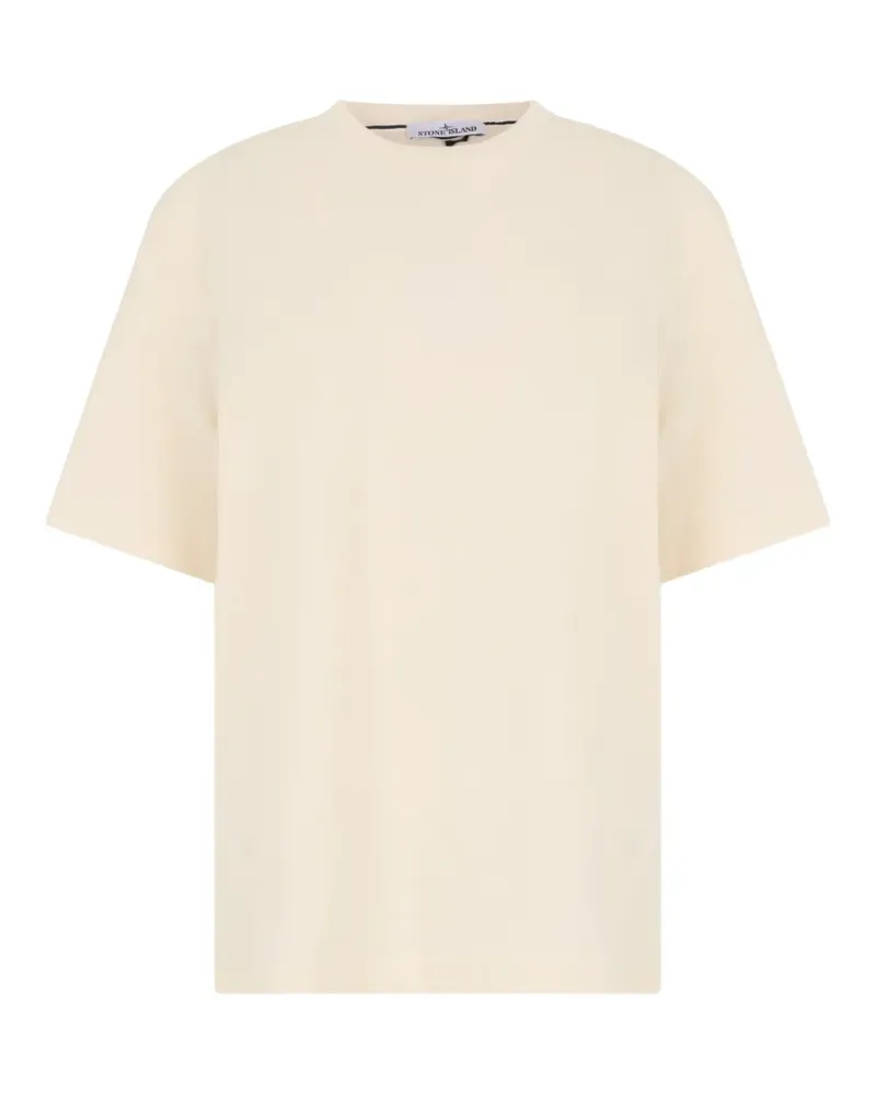 Stone Island logo-print cotton T-shirt - Nude Nude